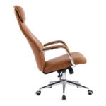 Καρέκλα γραφείου διευθυντή Ferka  καφέ pu 64x71x120-128εκ