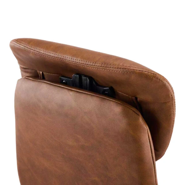 Καρέκλα γραφείου διευθυντή Ferka  καφέ pu 64x71x120-128εκ