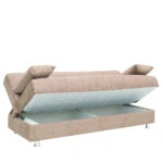 Καναπές Κρεβάτι Τριθέσιος LAURA ΙΙ Καφέ 190x84x86cm