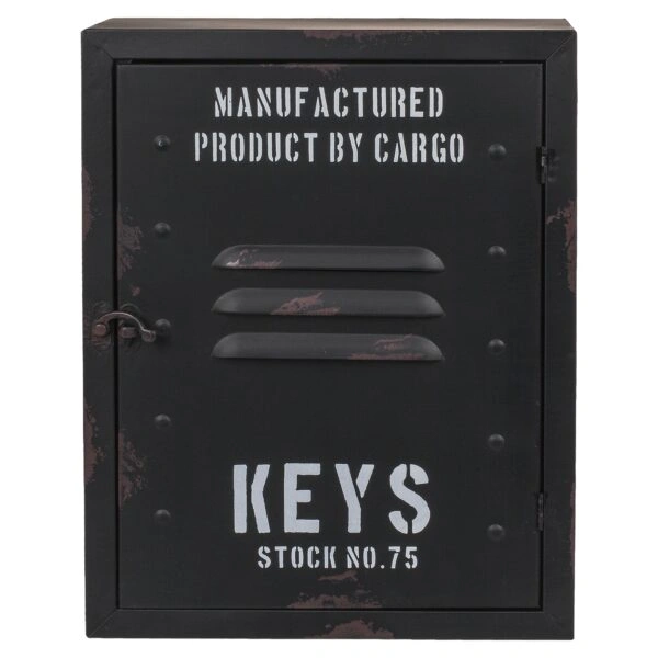 Κλειδοθήκη ‘Cargo’ 8 Θέσεων Μαύρο Μέταλλο 23x9x30cm