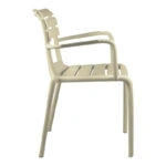 Πολυθρόνα Almea στοιβαζόμενη pp cappuccino 58x56x82εκ