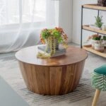 Artekko Jali Καφέ Ξύλινο Τραπέζι Σαλονιού (93x93x46)cm