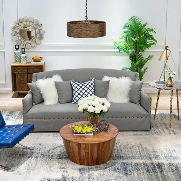 Artekko Jali Καφέ Ξύλινο Τραπέζι Σαλονιού (93x93x46)cm