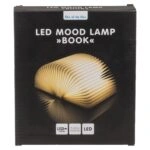 Λάμπα LED Ατμόσφαιρας Επιτραπέζια Βιβλίο Με Εξώφυλλο Δερματίνης Επαναφορτιζόμενη Καφέ 17x13cm