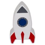 Λάμπα Νυχτός Πύραυλος Με Προτζέκτορα Αστεριών Μπαταρίας Πλαστικό 15cm