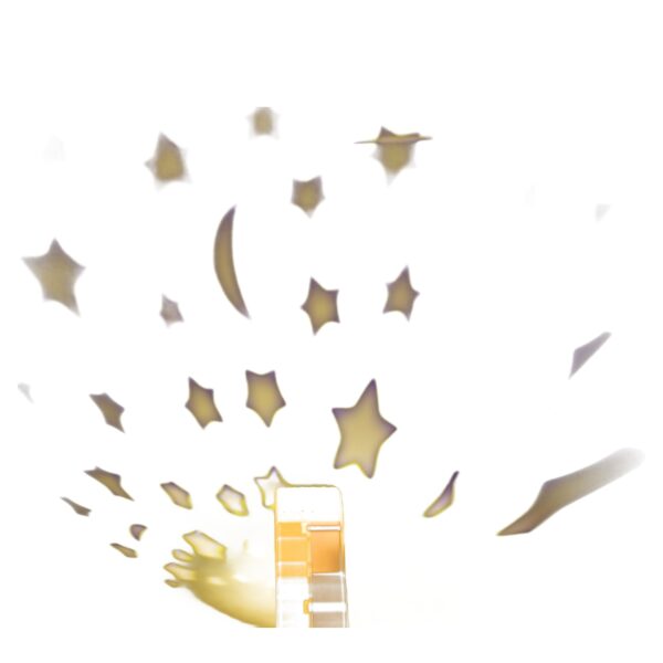 Λάμπα Νυχτός Πύραυλος Με Προτζέκτορα Αστεριών Μπαταρίας Πλαστικό 15cm