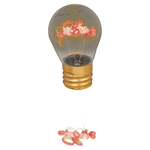 Φωτιστικό Επιτραπέζιο LED Λάμπα Πυρακτώσεως Με Κείμενο ‘Love’ Επαναφορτιζόμενο 12x7cm