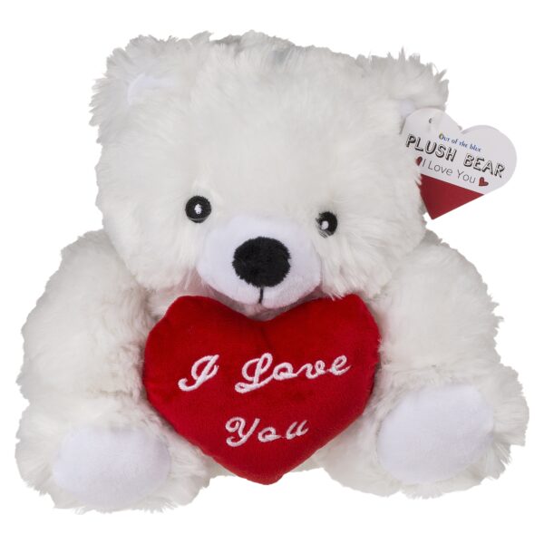 Αρκουδάκι Με Κόκκινη Καρδιά ‘I Love You’ Λευκό/Κόκκινο 22cm