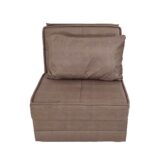 Artekko Thales Καφέ Πολυθρόνα Κρεβάτι με Αποθηκευτικό Χώρο (110x85x90)cm Κρεβάτι (200x85x45)cm