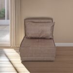 Artekko Thales Καφέ Πολυθρόνα Κρεβάτι με Αποθηκευτικό Χώρο (110x85x90)cm Κρεβάτι (200x85x45)cm