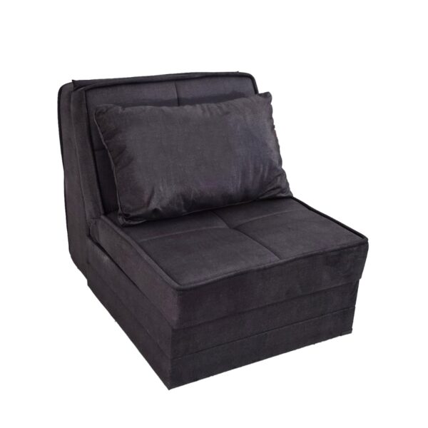 Artekko Thales Γκρι Πολυθρόνα Κρεβάτι με Αποθηκευτικό Χώρο (110x85x90)cm Κρεβάτι (200x85x45)cm