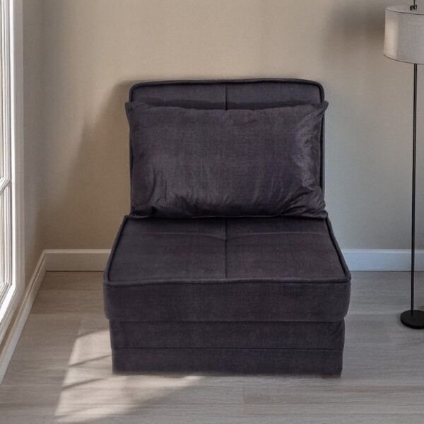 Artekko Thales Γκρι Πολυθρόνα Κρεβάτι με Αποθηκευτικό Χώρο (110x85x90)cm Κρεβάτι (200x85x45)cm