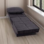 Artekko Thales Γκρι Πολυθρόνα Κρεβάτι με Αποθηκευτικό Χώρο (110x85x90)cm Κρεβάτι (200x85x45)cm