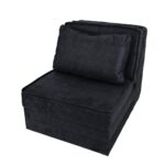 Artekko Thales Γκρι Πολυθρόνα Κρεβάτι με Αποθηκευτικό Χώρο (110x85x90)cm Κρεβάτι (200x85x45)cm