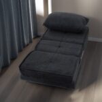 Artekko Thales Γκρι Πολυθρόνα Κρεβάτι με Αποθηκευτικό Χώρο (110x85x90)cm Κρεβάτι (200x85x45)cm