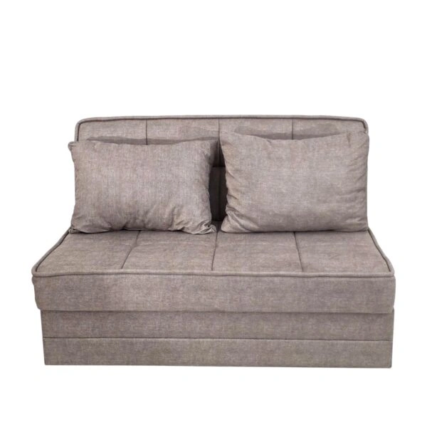 Artekko Thales Μπεζ Διθέσιος Καναπές με Αποθηκευτικό Χώρο (110x140x90)cm Κρεβάτι (200x140x45)cm