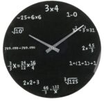 Ρολόι Τοίχου Με Μαθηματικές Εξισώσεις Μαύρο Φ35cm