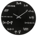 Ρολόι Τοίχου Με Μαθηματικές Εξισώσεις Μαύρο Φ35cm