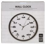 Ρολόι Τοίχου Skylines Λευκό/Μαύρο Πλαστικό Φ30cm