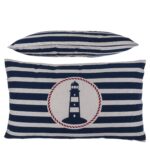 Διακοσμητικό Μαξιλάρι Φάρος Με Φερμουάρ Μπλε/Λευκό 64% Polyester/19% Βαμβάκι/17% Βισκόζη 30x50cm 1Τμχ