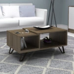 Τραπεζάκι σαλονιού Don Megapap χρώμα καρυδί 90x55x44εκ.