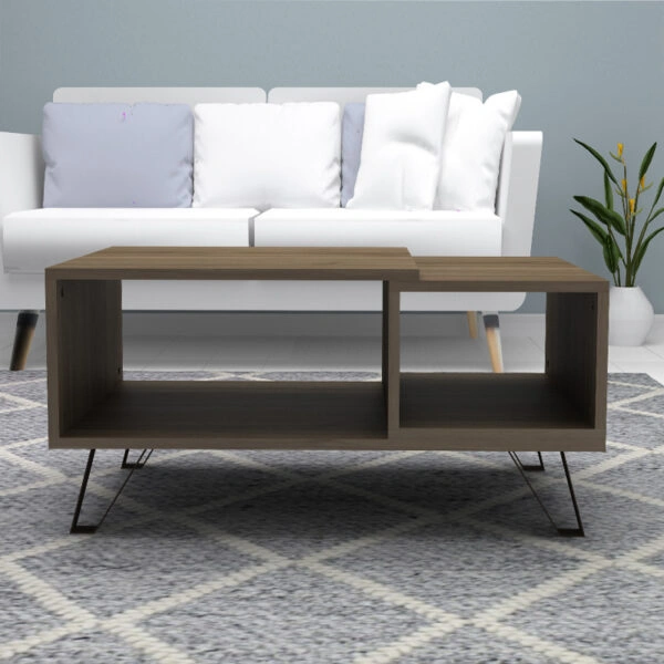 Τραπεζάκι σαλονιού Don Megapap χρώμα καρυδί 90x55x44εκ.