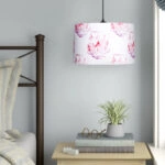 Φωτιστικό οροφής Tale Megapap E27 ύφασμα PVC μονόφωτο πολύχρωμο Ø33x70εκ.