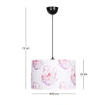 Φωτιστικό οροφής Tale Megapap E27 ύφασμα PVC μονόφωτο πολύχρωμο Ø33x70εκ.