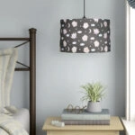 Φωτιστικό οροφής Tale Megapap E27 ύφασμα PVC μονόφωτο πολύχρωμο Ø33x70εκ.