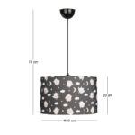 Φωτιστικό οροφής Tale Megapap E27 ύφασμα PVC μονόφωτο πολύχρωμο Ø33x70εκ.