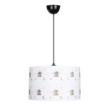 Φωτιστικό οροφής Tale Megapap E27 ύφασμα PVC μονόφωτο πολύχρωμο Ø33x70εκ.