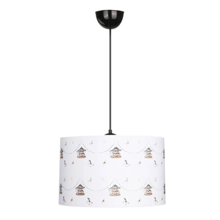 Φωτιστικό οροφής Tale Megapap E27 ύφασμα PVC μονόφωτο πολύχρωμο Ø33x70εκ.