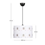 Φωτιστικό οροφής Tale Megapap E27 ύφασμα PVC μονόφωτο πολύχρωμο Ø33x70εκ.