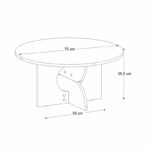 Τραπεζάκι σαλονιού Mara Megapap χρώμα travertine Ø75x36,8εκ.