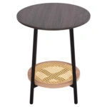 ΒΟΗΘΗΤΙΚΟ ΤΡΑΠΕΖAKI SEWELL HM18034 MDF ΣΕ ZEBRANO-ΜΕΤΑΛΛΙΚΑ ΠΟΔΙΑ-WICKER Φ45x55Υεκ