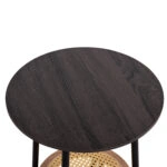 ΒΟΗΘΗΤΙΚΟ ΤΡΑΠΕΖAKI SEWELL HM18034 MDF ΣΕ ZEBRANO-ΜΕΤΑΛΛΙΚΑ ΠΟΔΙΑ-WICKER Φ45x55Υεκ