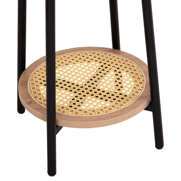 ΒΟΗΘΗΤΙΚΟ ΤΡΑΠΕΖAKI SEWELL HM18034 MDF ΣΕ ZEBRANO-ΜΕΤΑΛΛΙΚΑ ΠΟΔΙΑ-WICKER Φ45x55Υεκ