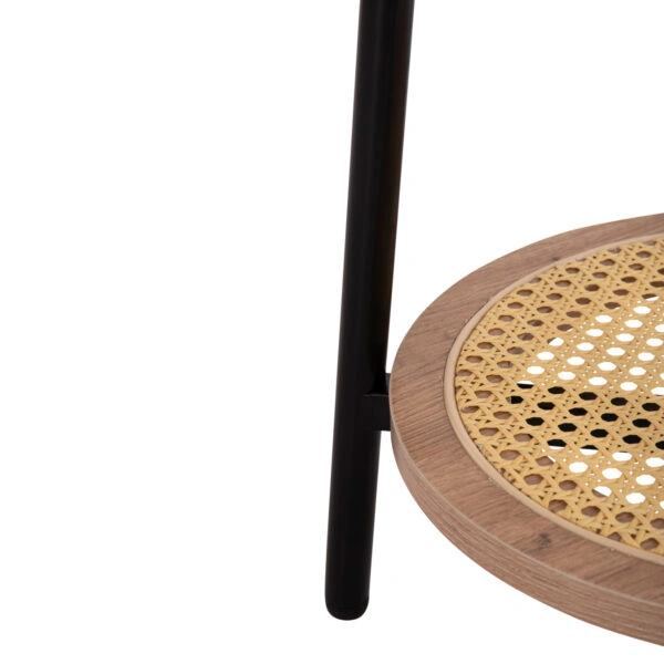 ΒΟΗΘΗΤΙΚΟ ΤΡΑΠΕΖAKI SEWELL HM18034 MDF ΣΕ ZEBRANO-ΜΕΤΑΛΛΙΚΑ ΠΟΔΙΑ-WICKER Φ45x55Υεκ