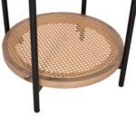 ΒΟΗΘΗΤΙΚΟ ΤΡΑΠΕΖΙ SEITZ HM18031 ΓΥΑΛΙ TOP-ΜΕΤΑΛΛΟ-RATTAN ΣΕ ΦΥΣΙΚΟ Φ50x55,5Υεκ.