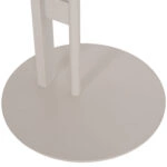 ΒΟΗΘΗΤΙΚΟ ΤΡΑΠΕΖΙ ΟΒΑΛ ALPER HM18328 MDF SONAMA--ΜΕΤΑΛΛΟ ΛΕΥΚΟ 50x50x51Υεκ.