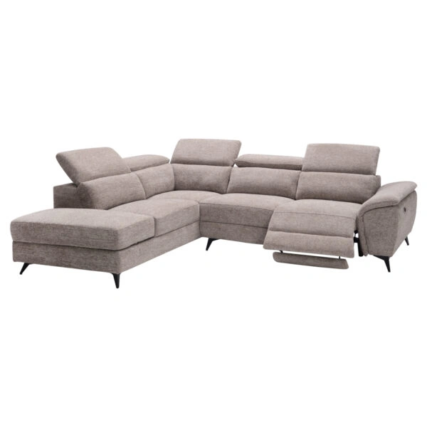 ΚΑΝΑΠΕΣ ΑΡΙΣΤΕΡΗ ΓΩΝΙΑ-ΑΝΑΚΛΙΣΗ & ΑΠΟΘ.ΧΩΡΟΣ-RESTRO HM3339.02L ΜΠΕΖ ΥΦΑΣΜΑ 284x224x76Υεκ