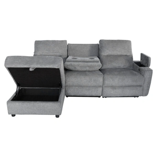 ΚΑΝΑΠΕΣ ΑΡΙΣΤΕΡΗ ΓΩΝΙΑ SYNTHIA HM3308.03L ΑΝΑΚΛΙΣΗ & ΑΠΟΘ.ΧΩΡΟΣ--ΓΚΡΙ 246x159x97Υεκ