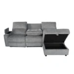 ΚΑΝΑΠΕΣ ΔΕΞΙΑ ΓΩΝΙΑ SYNTHIA HM3308.03R ΑΝΑΚΛΙΣΗ & ΑΠΟΘ.ΧΩΡΟΣ--ΓΚΡΙ 246x159x97Υεκ