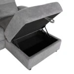 ΚΑΝΑΠΕΣ ΔΕΞΙΑ ΓΩΝΙΑ SYNTHIA HM3308.03R ΑΝΑΚΛΙΣΗ & ΑΠΟΘ.ΧΩΡΟΣ--ΓΚΡΙ 246x159x97Υεκ