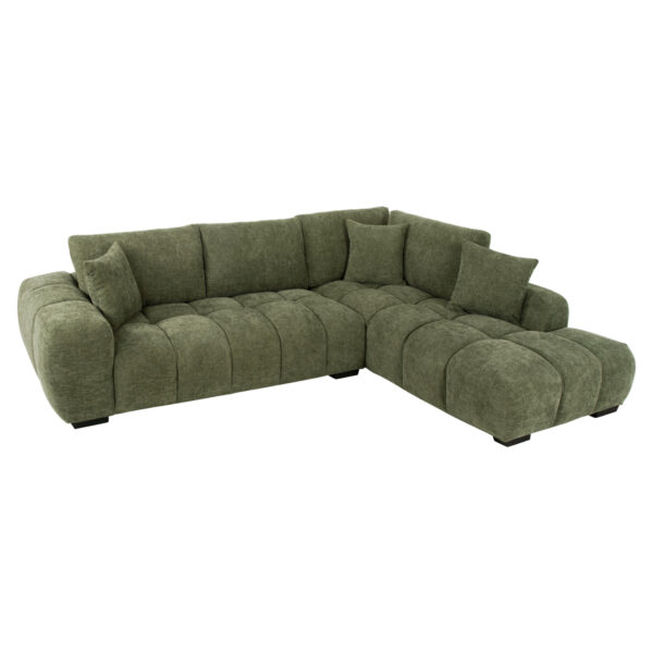 ΚΑΝΑΠΕΣ ΓΩΝΙΑ (ΔΕΞΙΑ) COVEN HM3266.14R ΠΡΑΣΙΝΟ ΥΦΑΣΜΑ 298x102-208x85Υεκ.