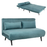 ΚΑΝΑΠΕΣ ΚΡΕΒΑΤΙ ASMA HM3077.15 2ΘΕΣΙΟΣ ΒΕΛΟΥΔΟ ΜΕΝΤΑ 140x75x89Yεκ.