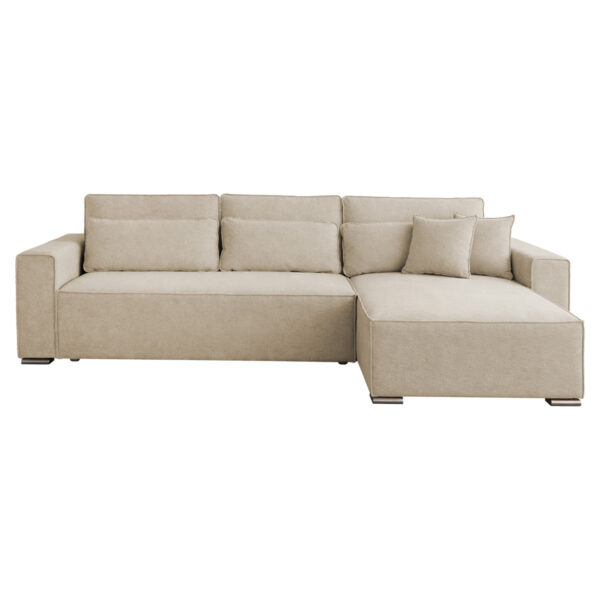 ΚΑΝΑΠΕΣ ΚΡΕΒΑΤΙ ΑΝΑΣΤΡΕΨΙΜH ΓΩΝΙΑ CORNERA HM3335.03 ΜΠΕΖ ΥΦΑΣΜΑ 269x155x89Yεκ