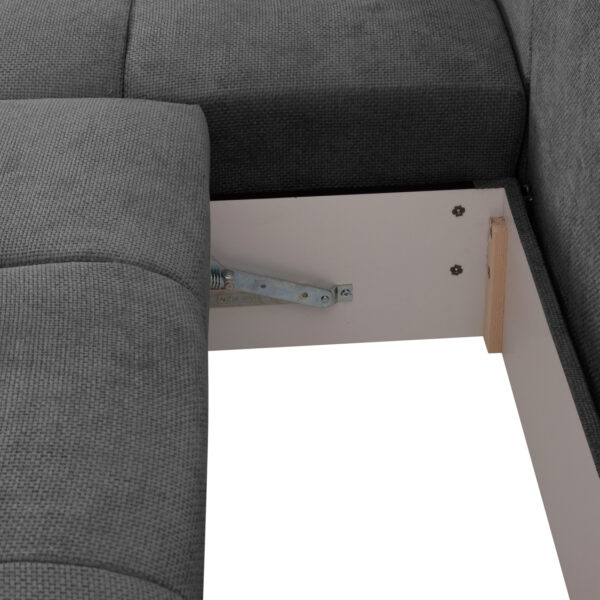 ΚΑΝΑΠΕΣ ΚΡΕΒΑΤΙ ΑΡΙΣΤΕΡΗ ΓΩΝΙΑ COMFYRA HM3336.01L ΓΚΡΙ ΥΦΑΣΜΑ 270x181x75Υεκ