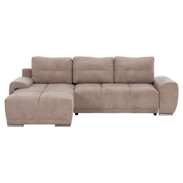 ΚΑΝΑΠΕΣ ΚΡΕΒΑΤΙ ΑΡΙΣΤΕΡΗ ΓΩΝΙΑ COMFYRA HM3336.03L ΜΠΕΖ ΥΦΑΣΜΑ 268x180x83Υεκ