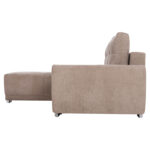 ΚΑΝΑΠΕΣ ΚΡΕΒΑΤΙ ΑΡΙΣΤΕΡΗ ΓΩΝΙΑ COMFYRA HM3336.03L ΜΠΕΖ ΥΦΑΣΜΑ 268x180x83Υεκ